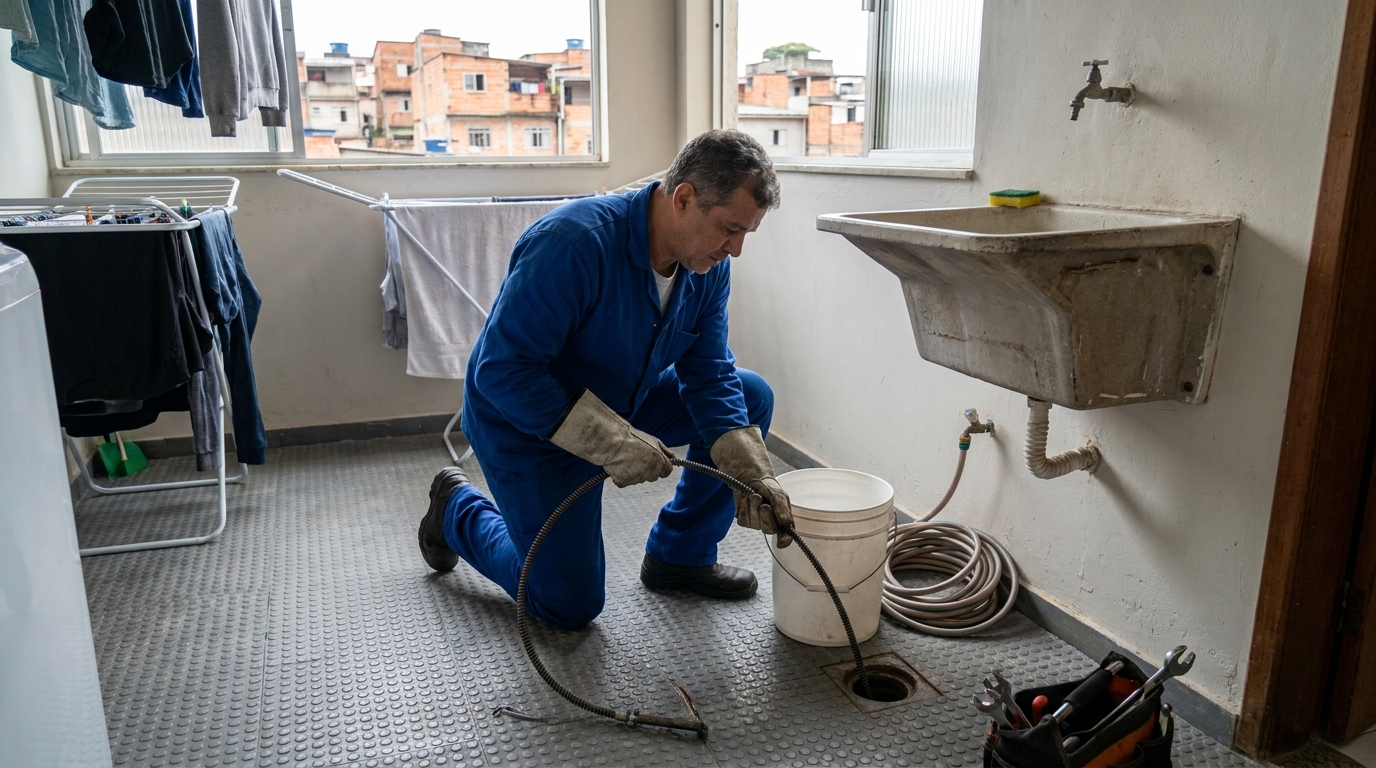 Desentupimento de Ralos Externos no Caxambu, Petrópolis‑RJ