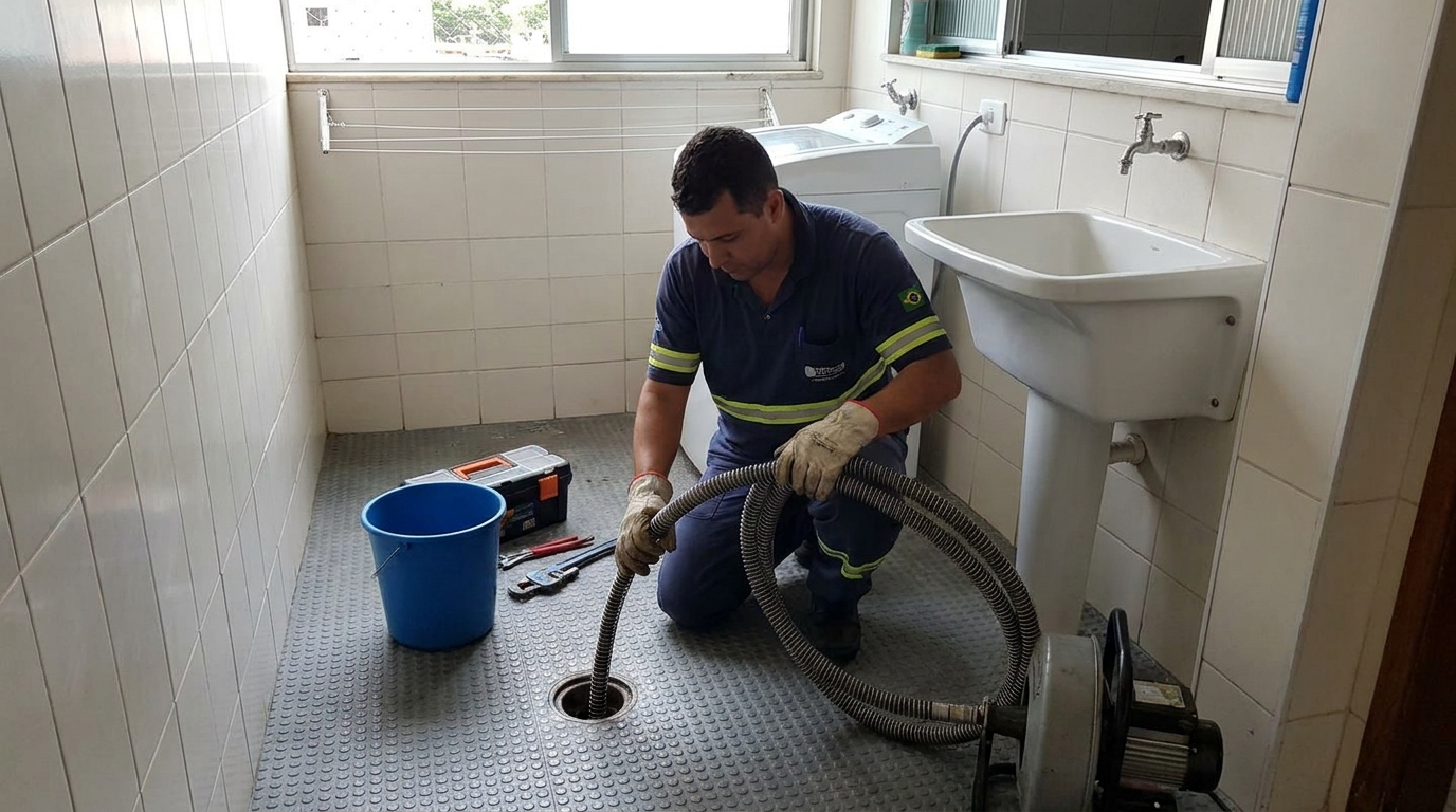 Desobstrução na Cozinha no Caxambu, Petrópolis‑RJ